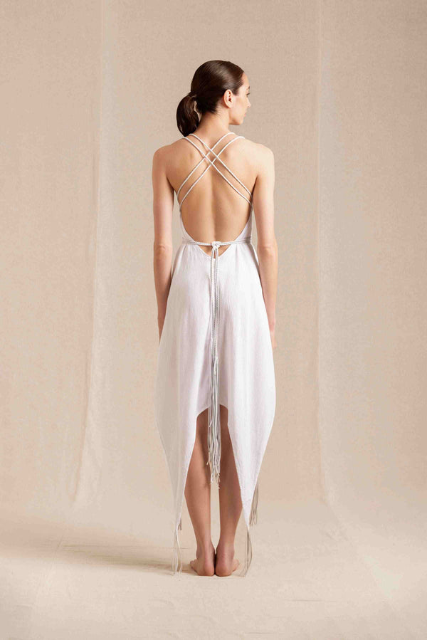 Kawsay Dress Artisanal Cotton - White