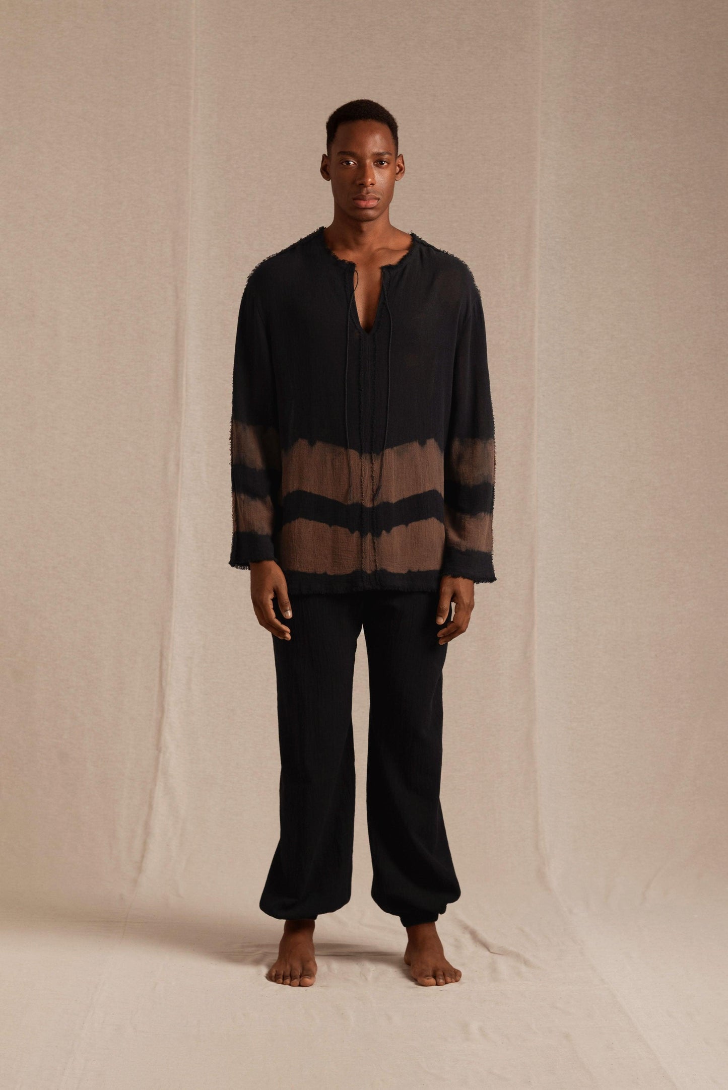 KAXIL SHIRT - BLACK TIE DYE