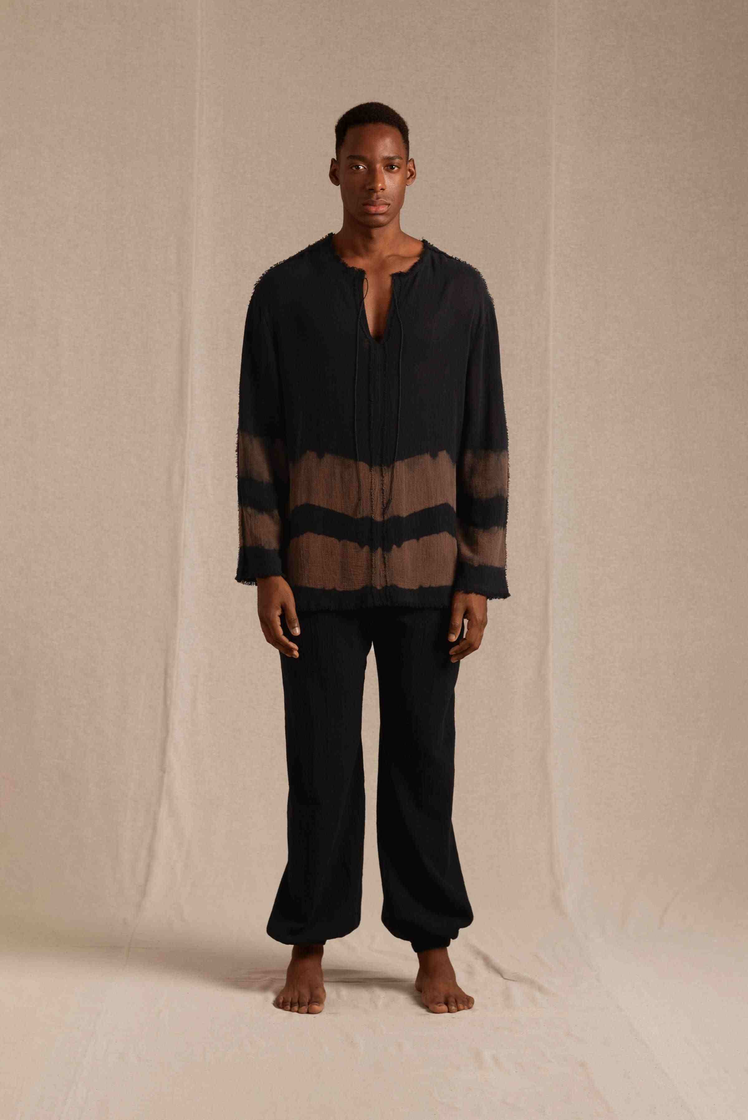 KAXIL SHIRT - BLACK TIE DYE