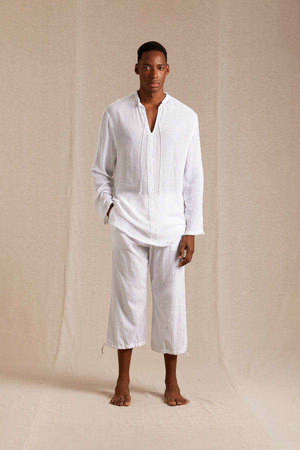 Kaxil Shirt Cotton Gauze - White