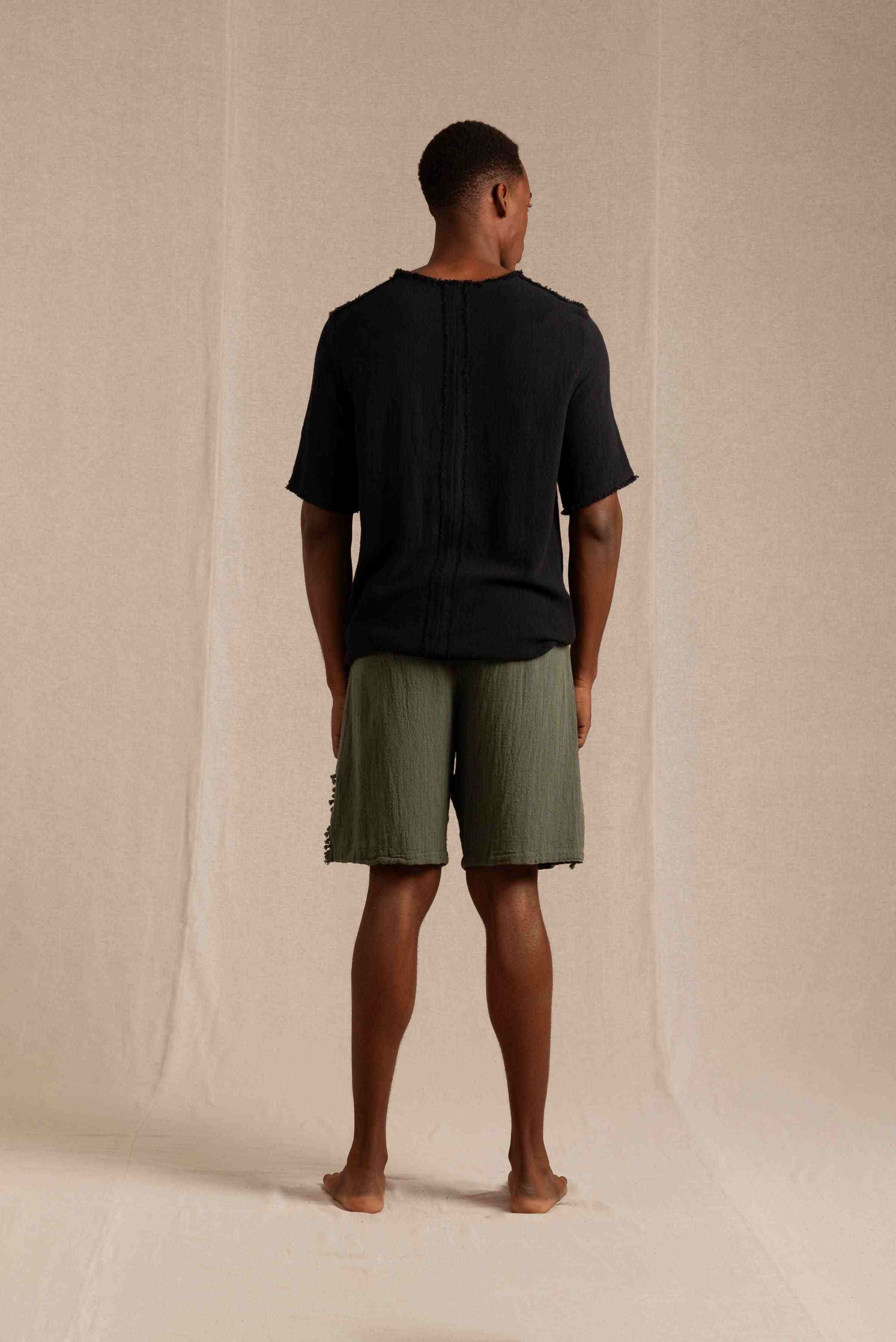 Kimon Shirt Cotton Jute - Black