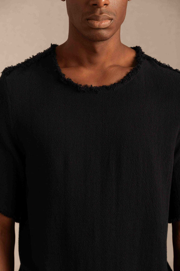 Kimon Shirt Cotton Jute - Black