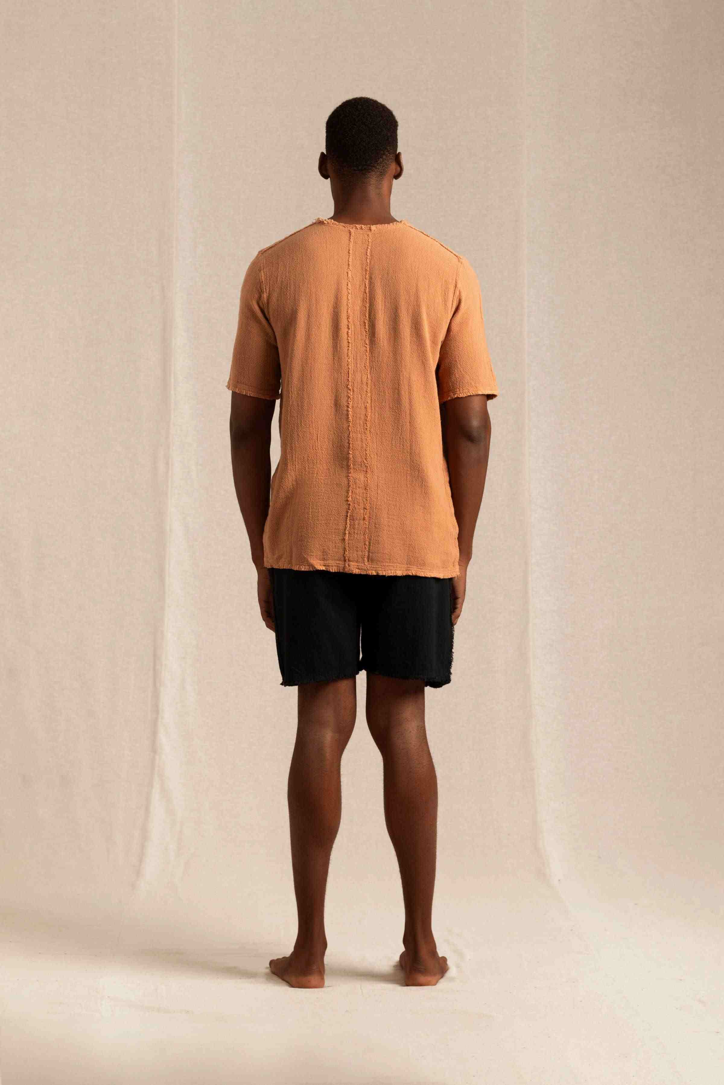 Kimon Shirt Cotton Jute - Tobacco