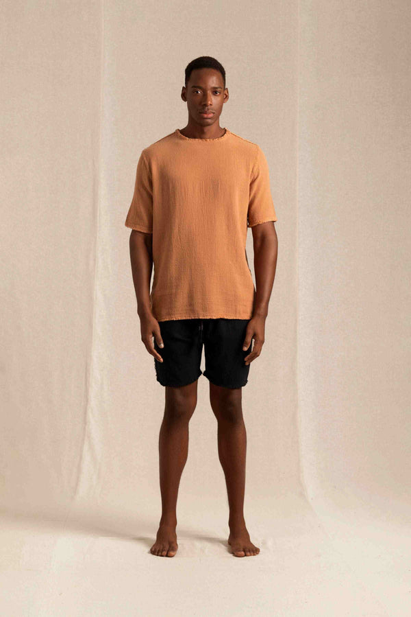 Kimon Shirt Cotton Jute - Tobacco