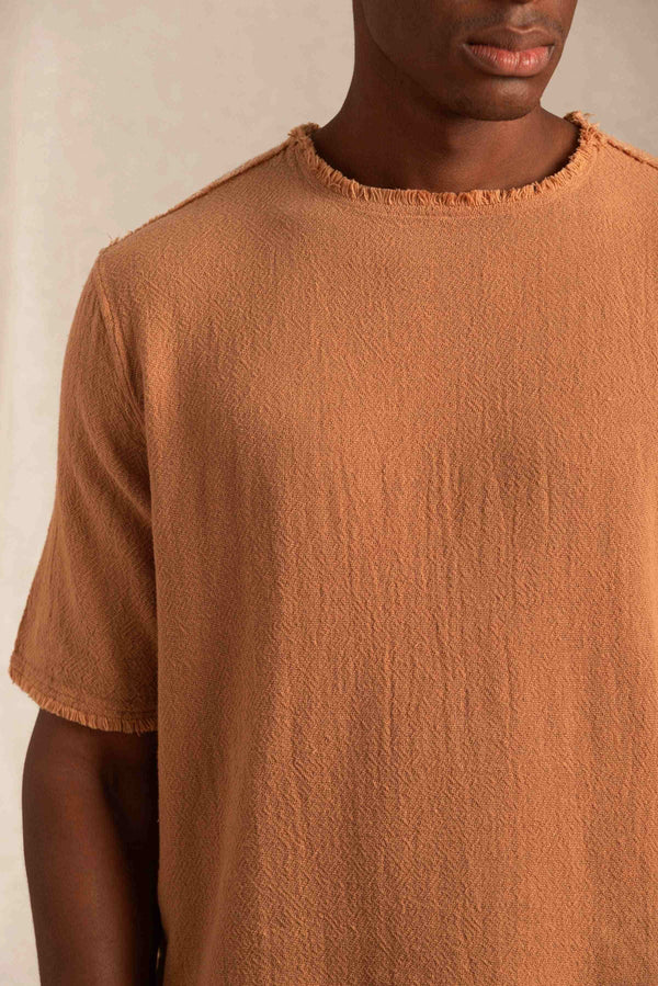 Kimon Shirt Cotton Jute - Tobacco