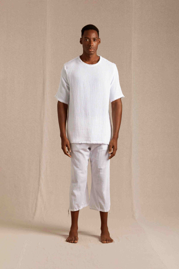 Kimon Shirt Cotton Jute - White
