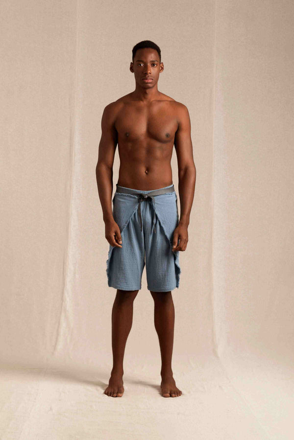 Kulensis Shorts Cotton Jute - Blue Heaven