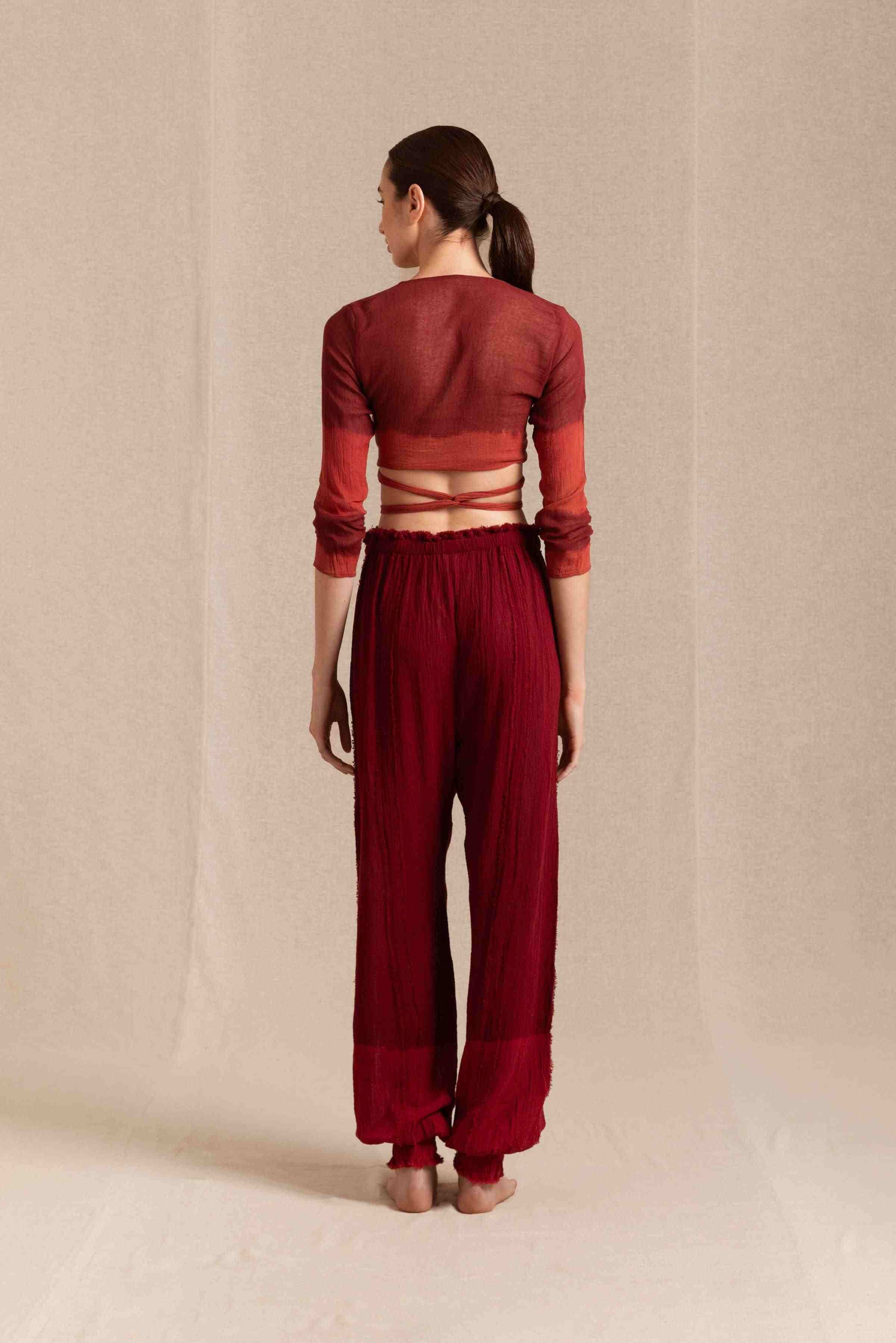 Lahun Top Cotton Gauze - Cherry Tie Dye