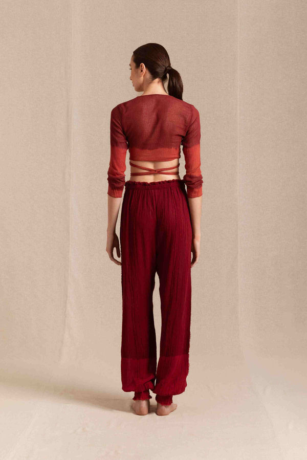 Lahun Top Cotton Gauze - Cherry Tie Dye