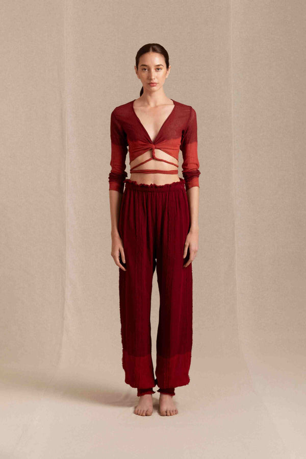 Lahun Top Cotton Gauze - Cherry Tie Dye