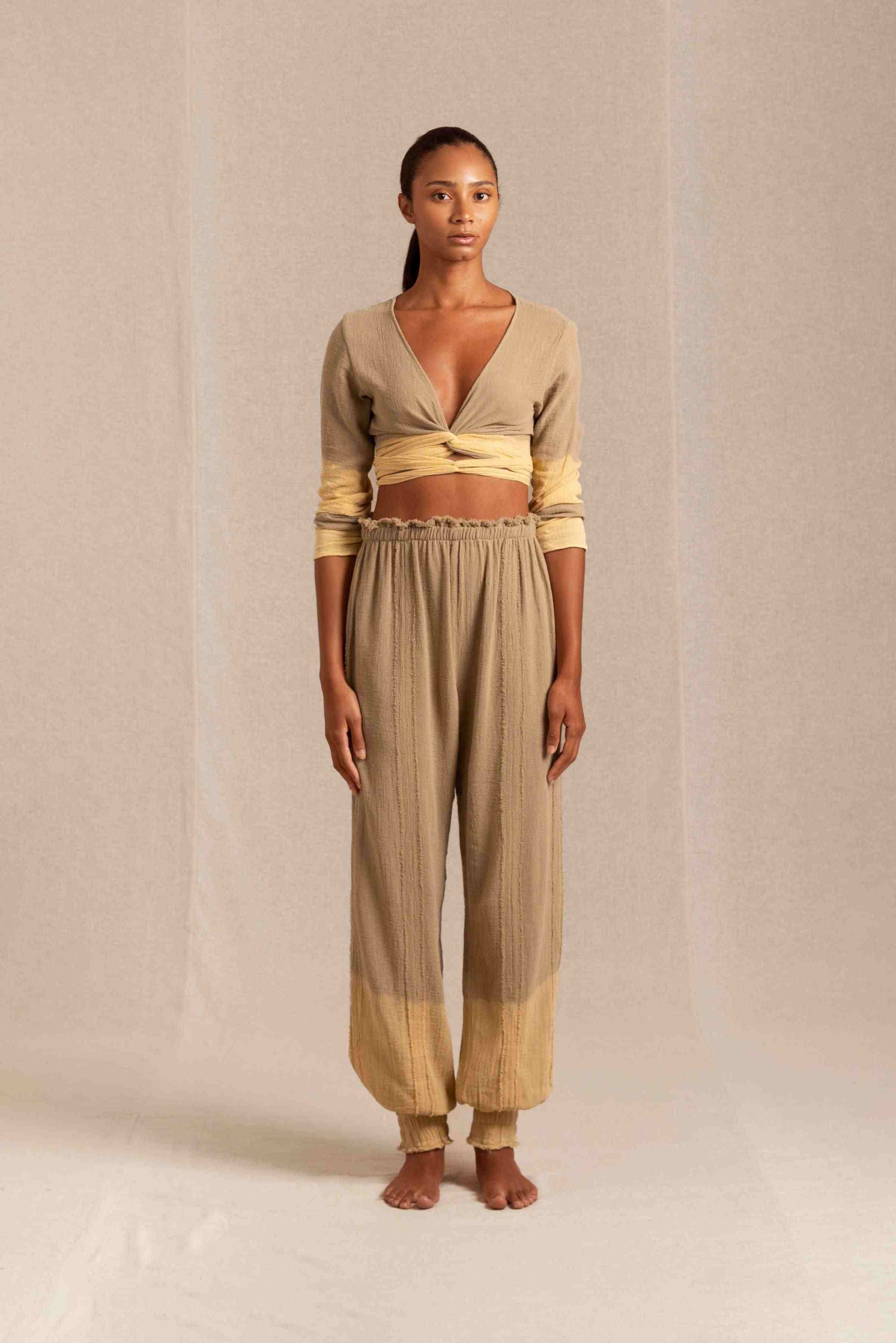 LAHUN TOP - SEPIA TINT TIE DYE