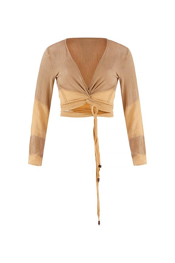 LAHUN TOP - SEPIA TINT TIE DYE Product Image