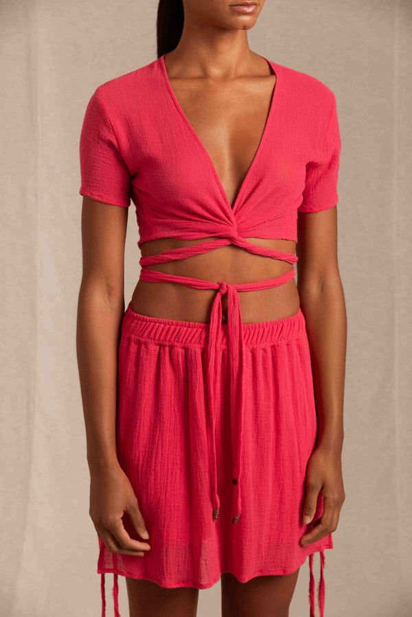 Lahuncito Top Cotton Gauze - Virtual Pink