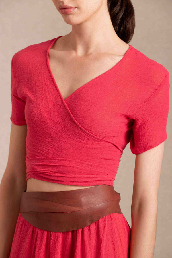 Lahuncito Top Cotton Gauze - Virtual Pink