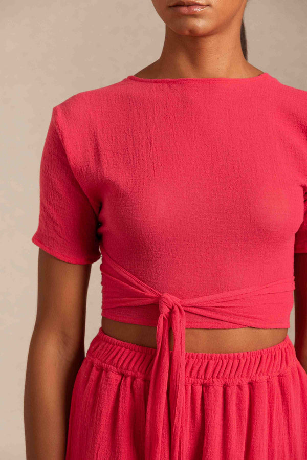 Lahuncito Top Cotton Gauze - Virtual Pink