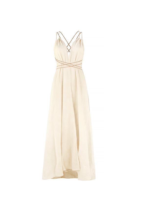 MAHAHUAL LONG DRESS - NATURAL