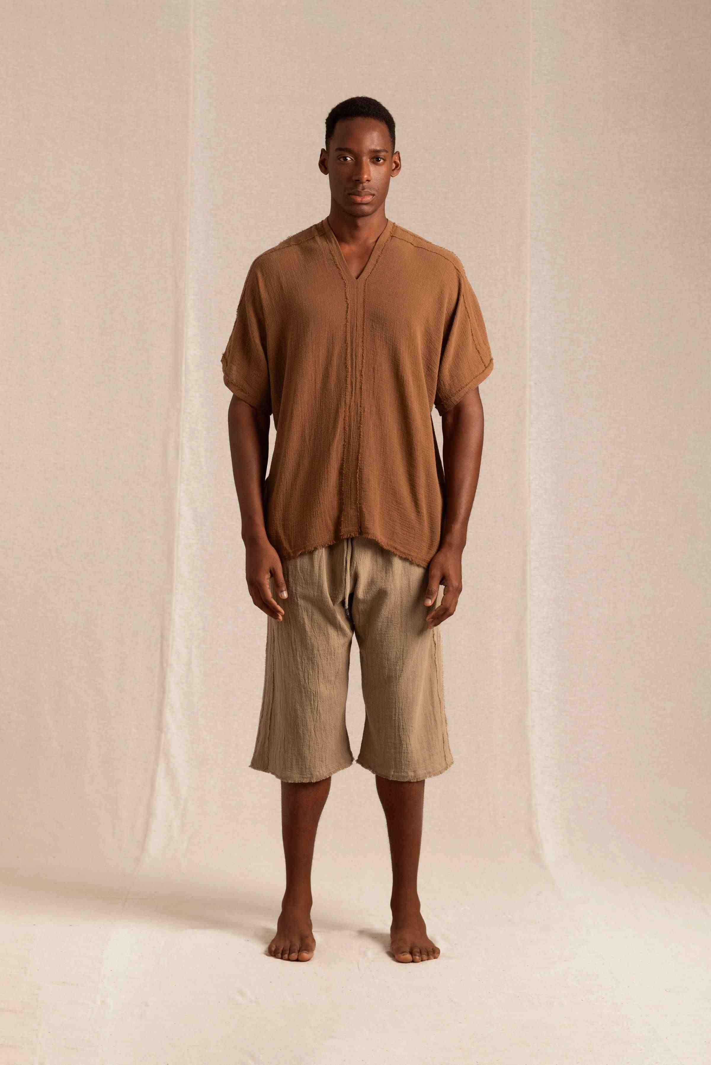 Makulan Shirt Cotton Gauze - Monks Robe