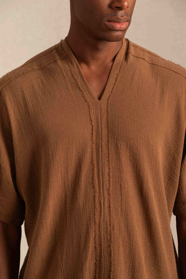 Makulan Shirt Cotton Gauze - Monks Robe