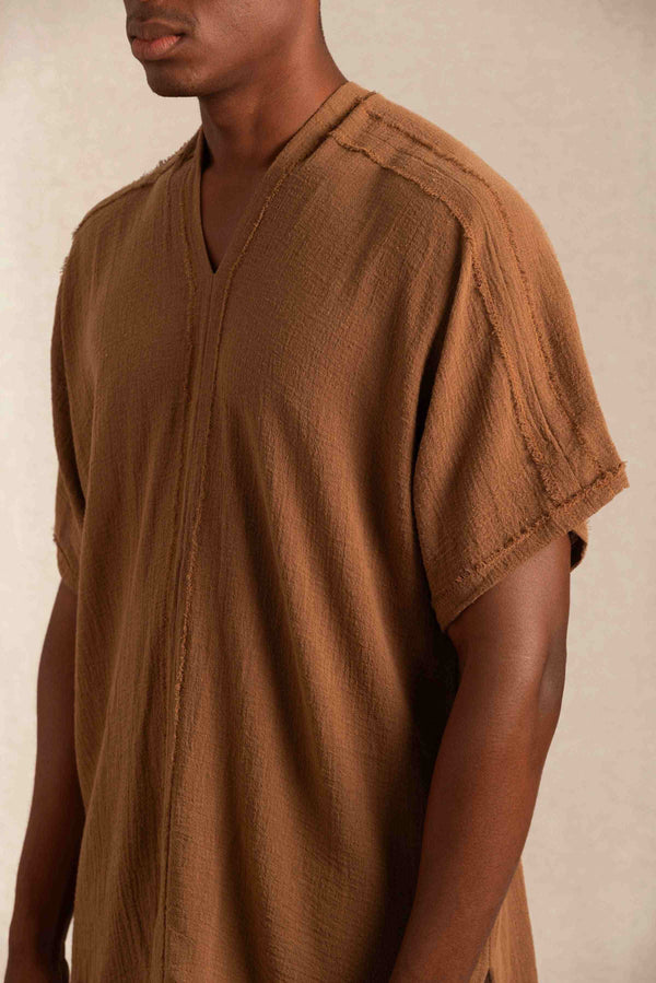 Makulan Shirt Cotton Gauze - Monks Robe