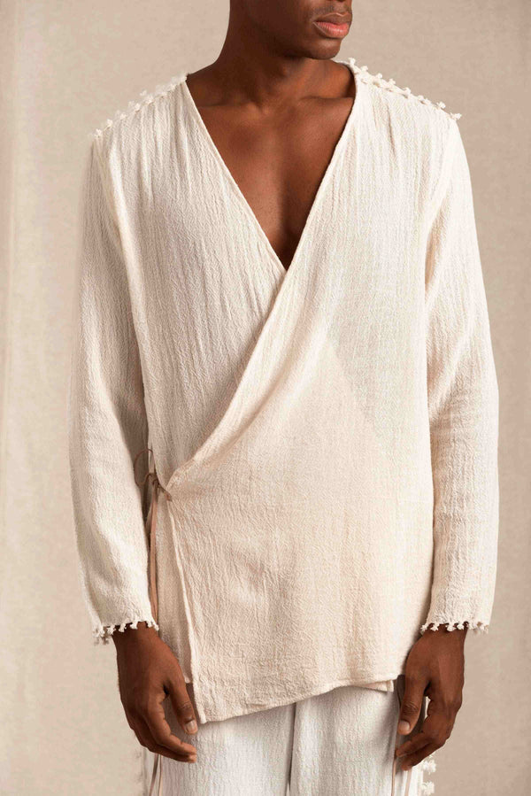 Merey Shirt Artisanal Cotton - Natural