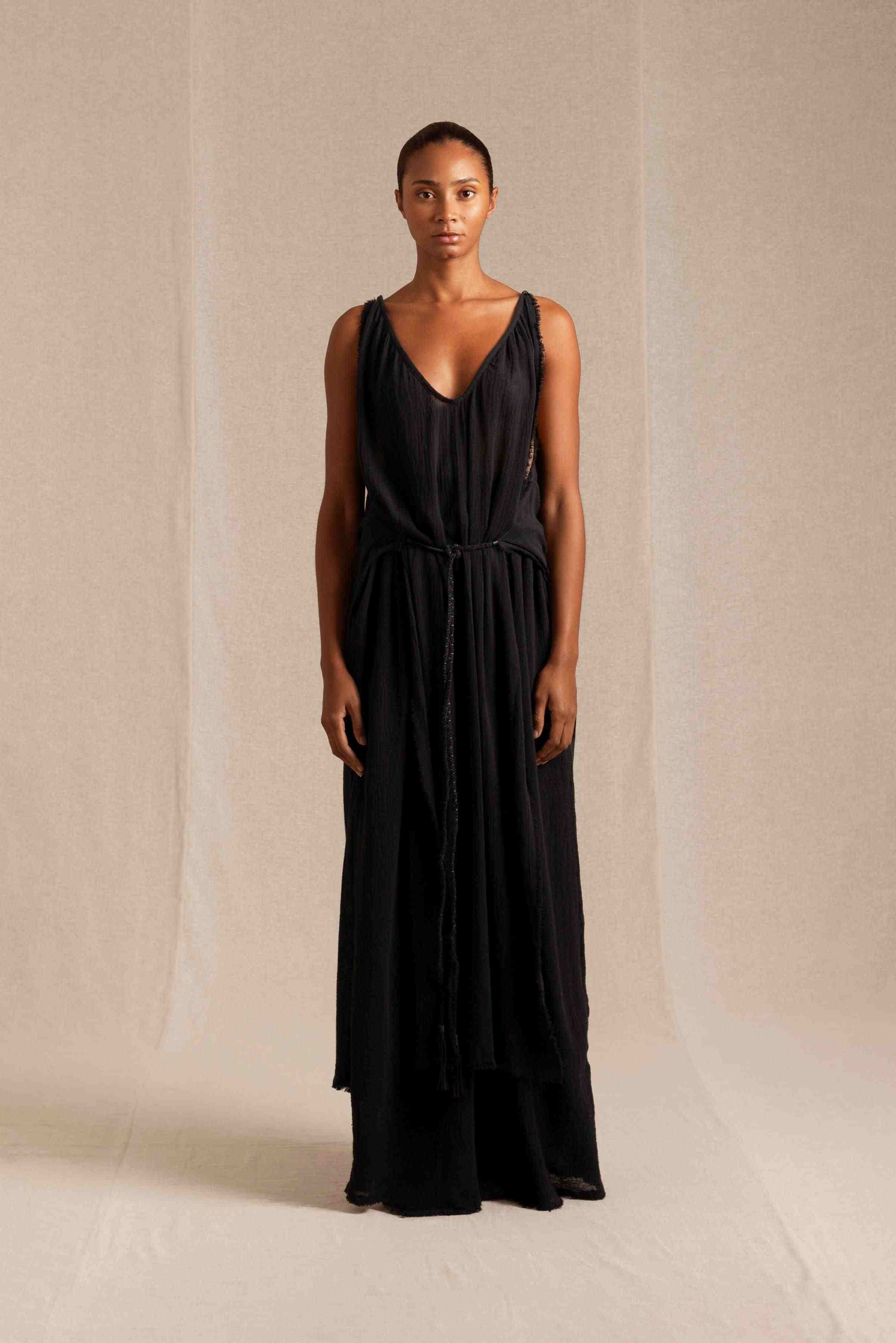 Muuk Dress Cotton Gauze - Black