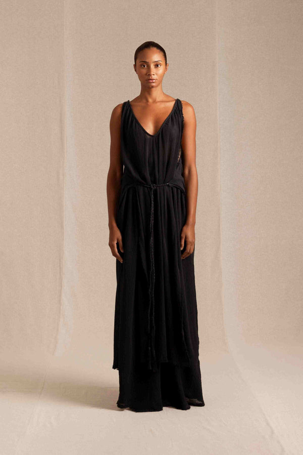 Muuk Dress Cotton Gauze - Black