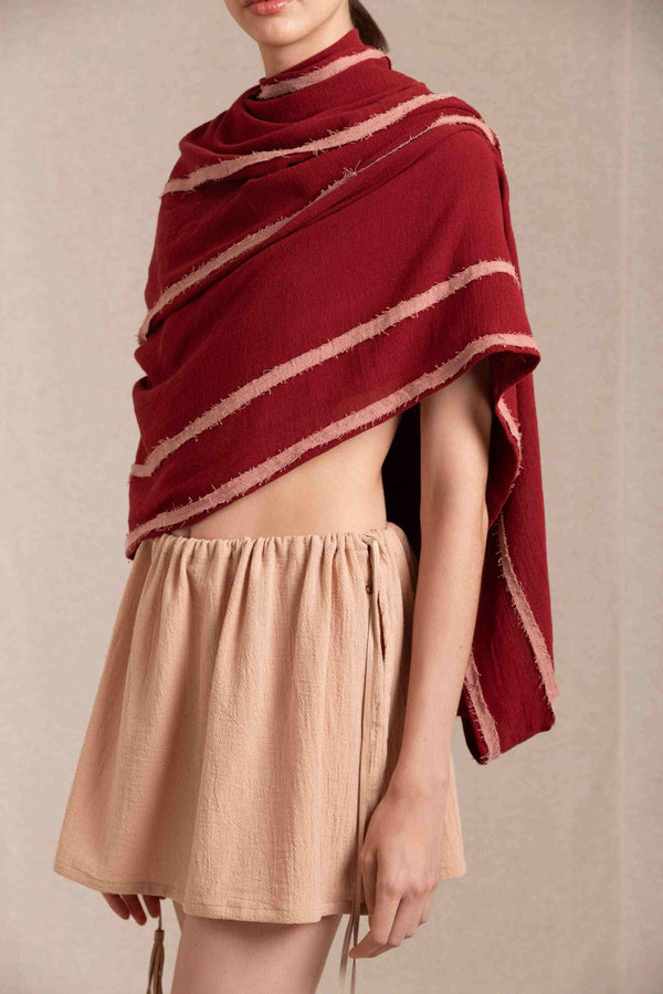 Nicteel Skirt Artisanal Cotton - Antique Rose