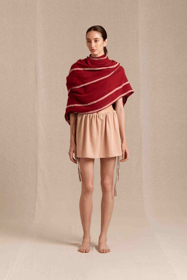 Nicteel Skirt Artisanal Cotton - Antique Rose
