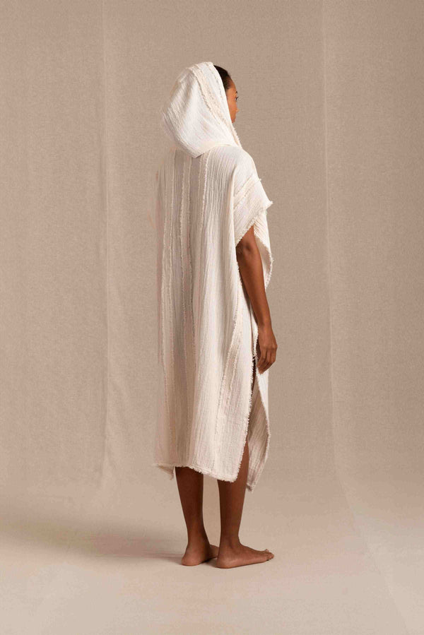 Ntuchi Poncho Cotton Jute - Natural
