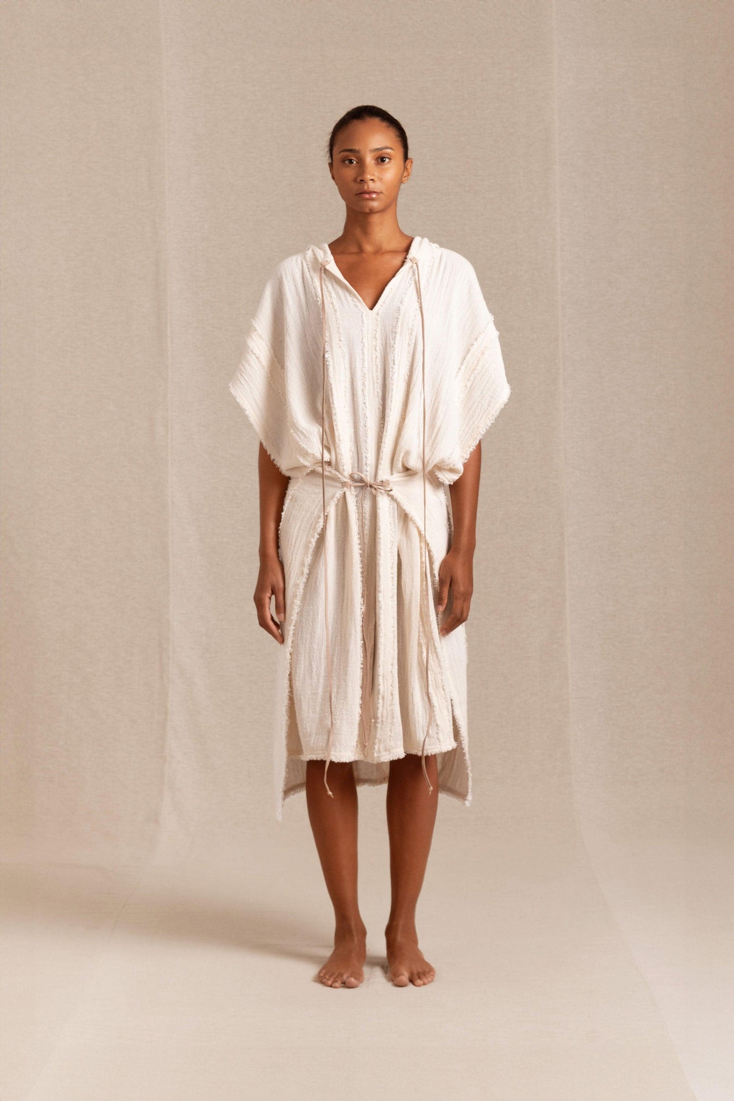 NTUCHI PONCHO - NATURAL Hover Image