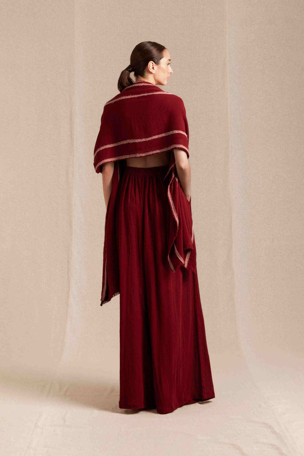Nuxini Pants Cotton Gauze - Cherry