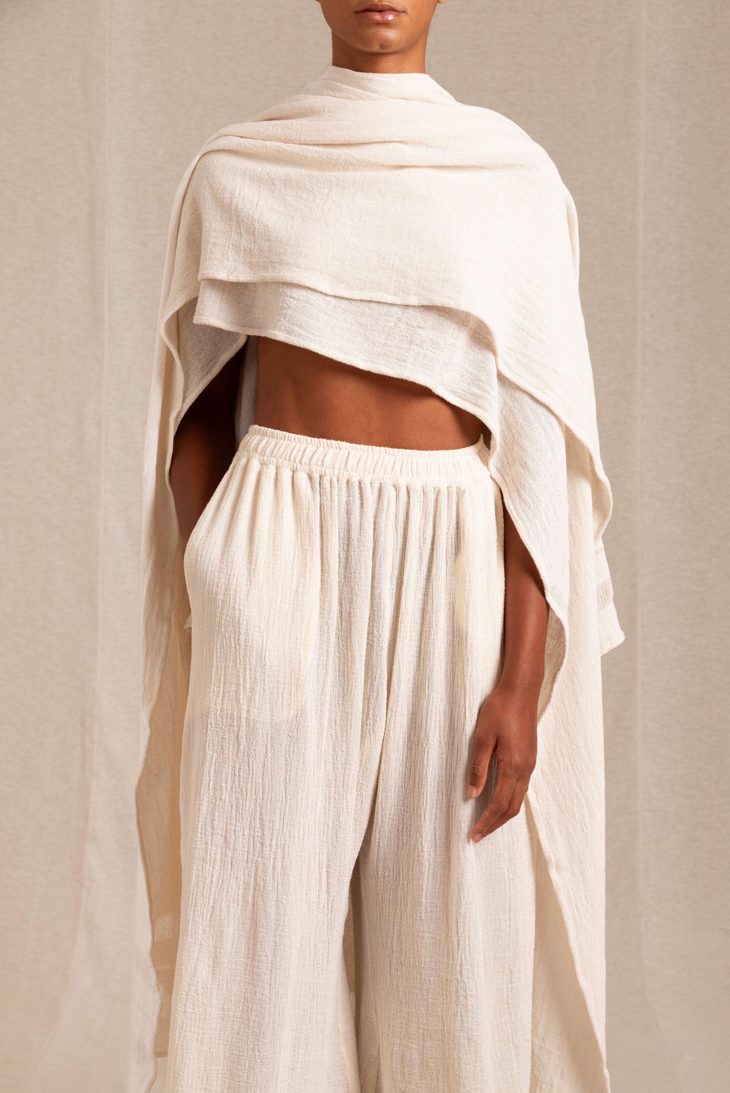 Nuxini Pants Cotton Gauze - Natural