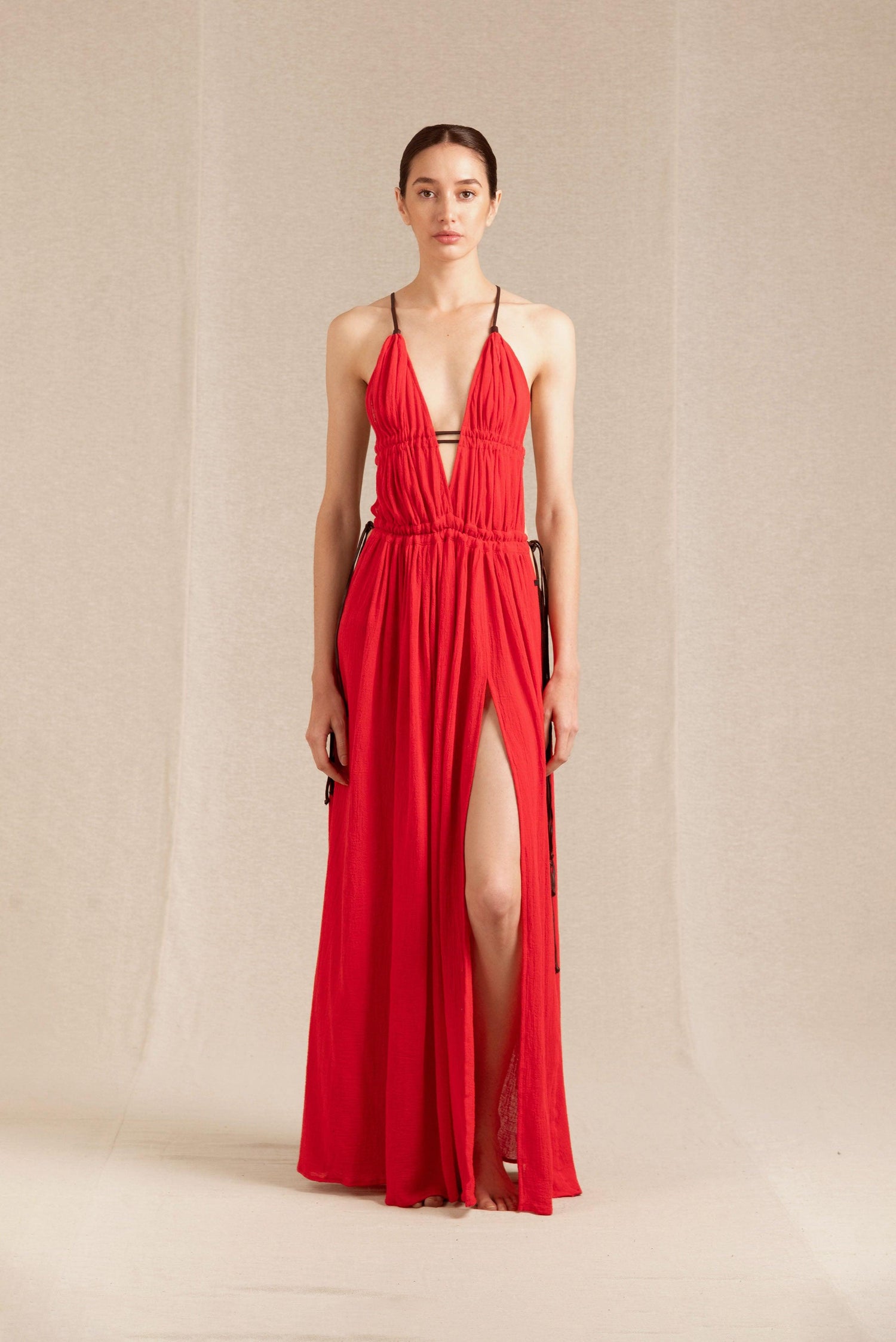 POMOLCHE DRESS - SCARLET Hover Image