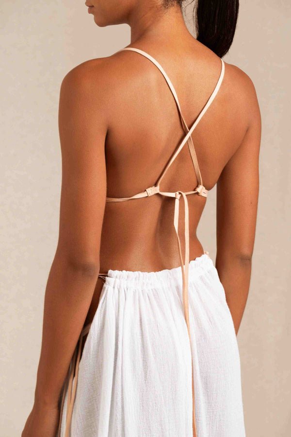 Pomolche Dress Cotton Gauze - White