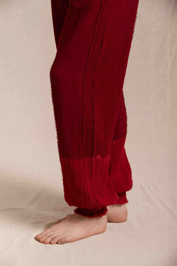 Sibinche Pants Cotton Gauze - Cherry Tie Dye