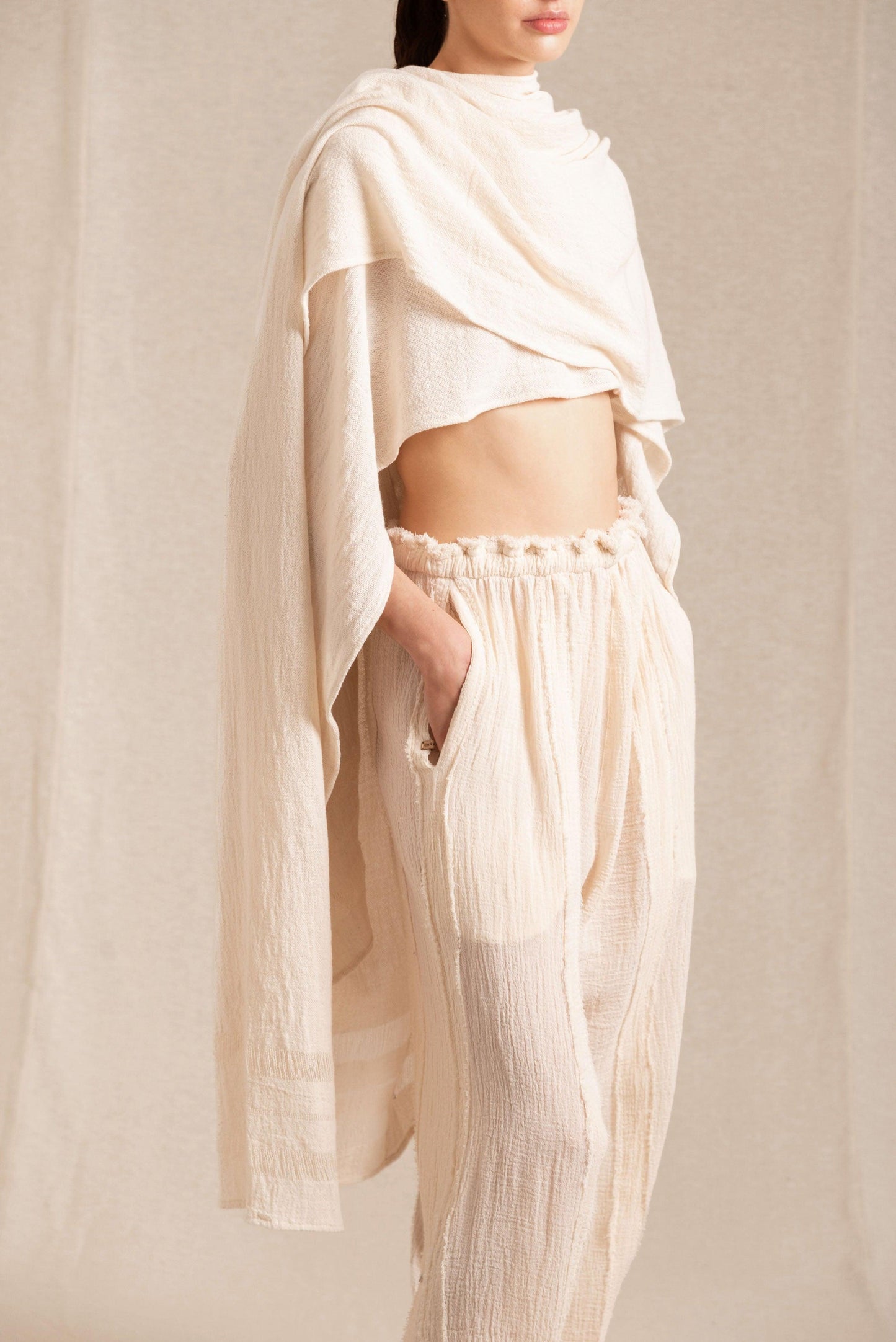 SIBINCHE PANTS - NATURAL