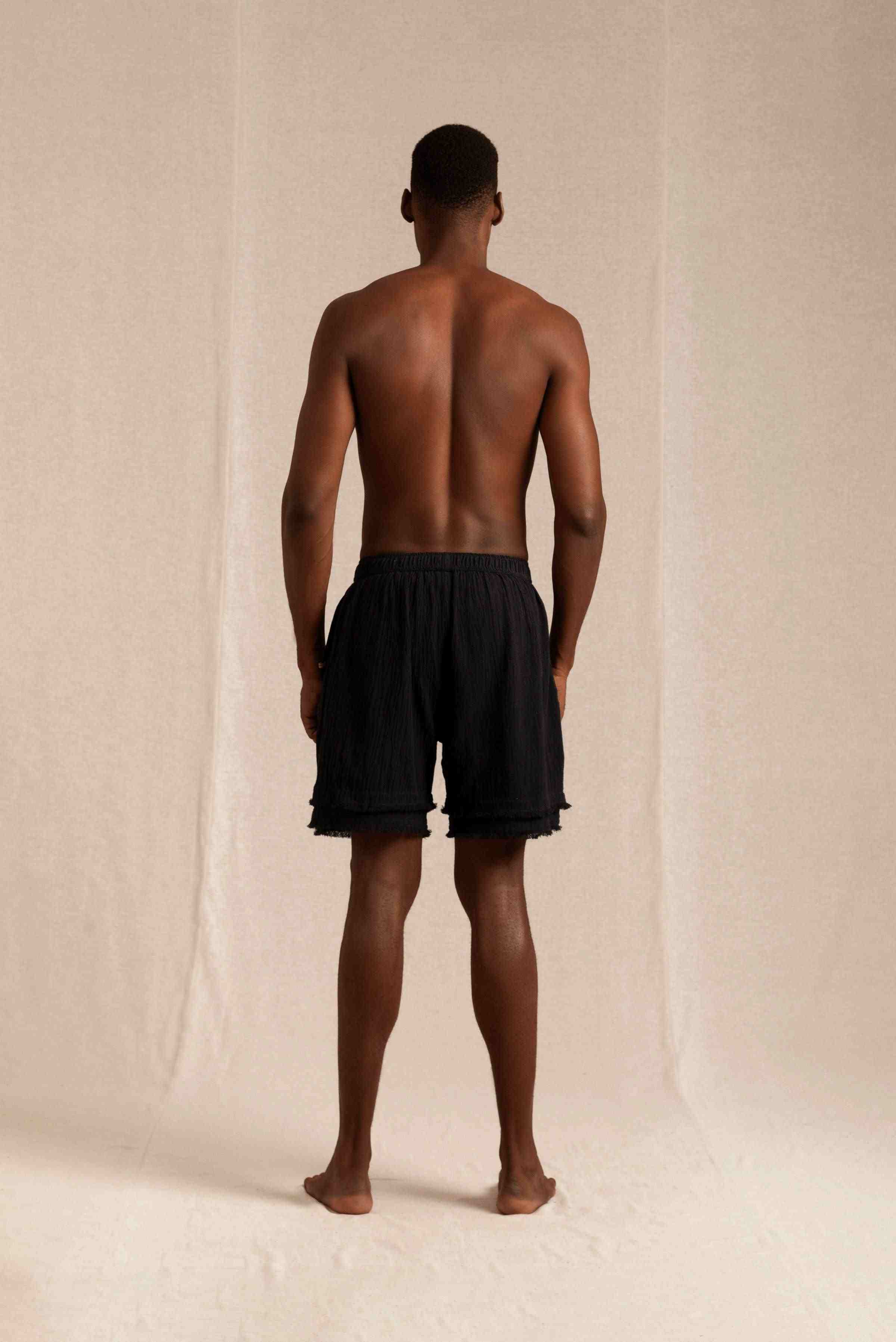 Taktaan Shorts Artisanal Cotton - Black