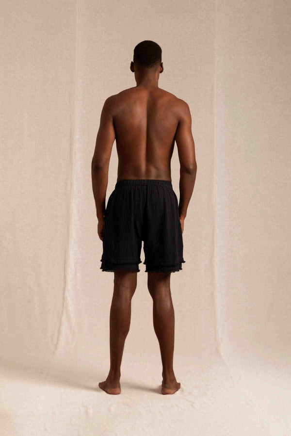Taktaan Shorts Artisanal Cotton - Black