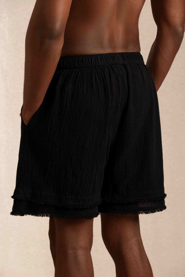 Taktaan Shorts Artisanal Cotton - Black
