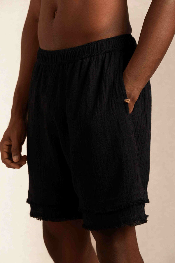 Taktaan Shorts Artisanal Cotton - Black