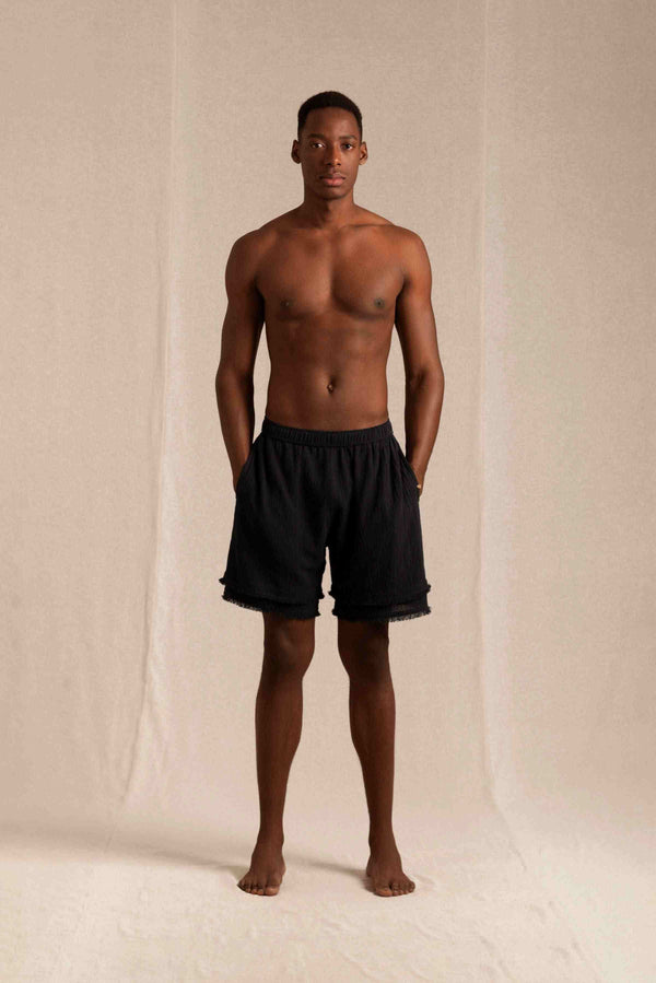 Taktaan Shorts Artisanal Cotton - Black