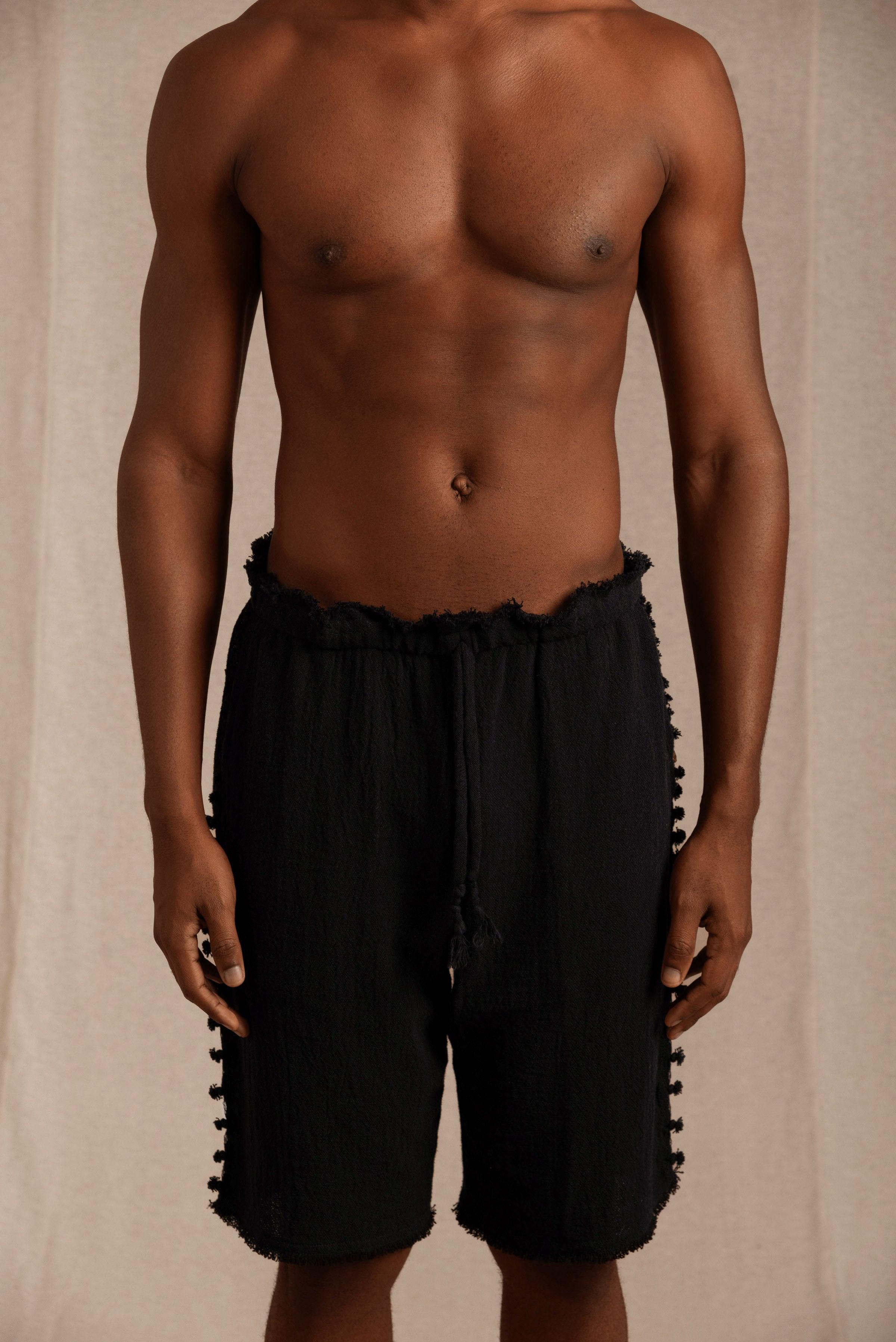 Tankelem Shorts Cotton Jute - Black