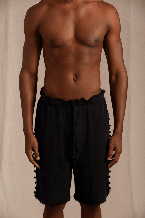 Tankelem Shorts Cotton Jute - Black