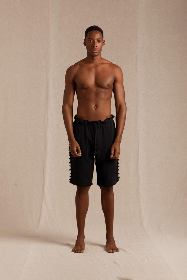Tankelem Shorts Cotton Jute - Black