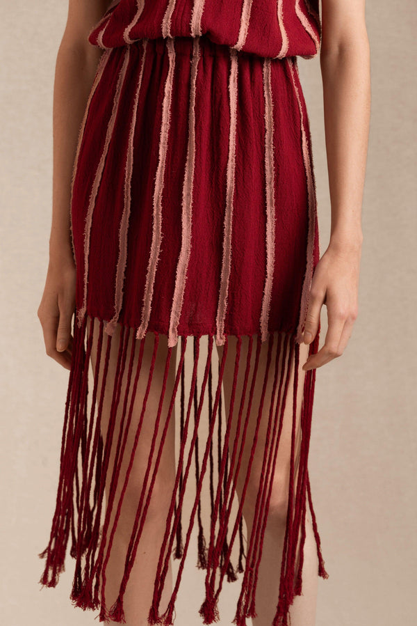 Tikui Dress Artisanal Cotton - Cherry / Desert Rose