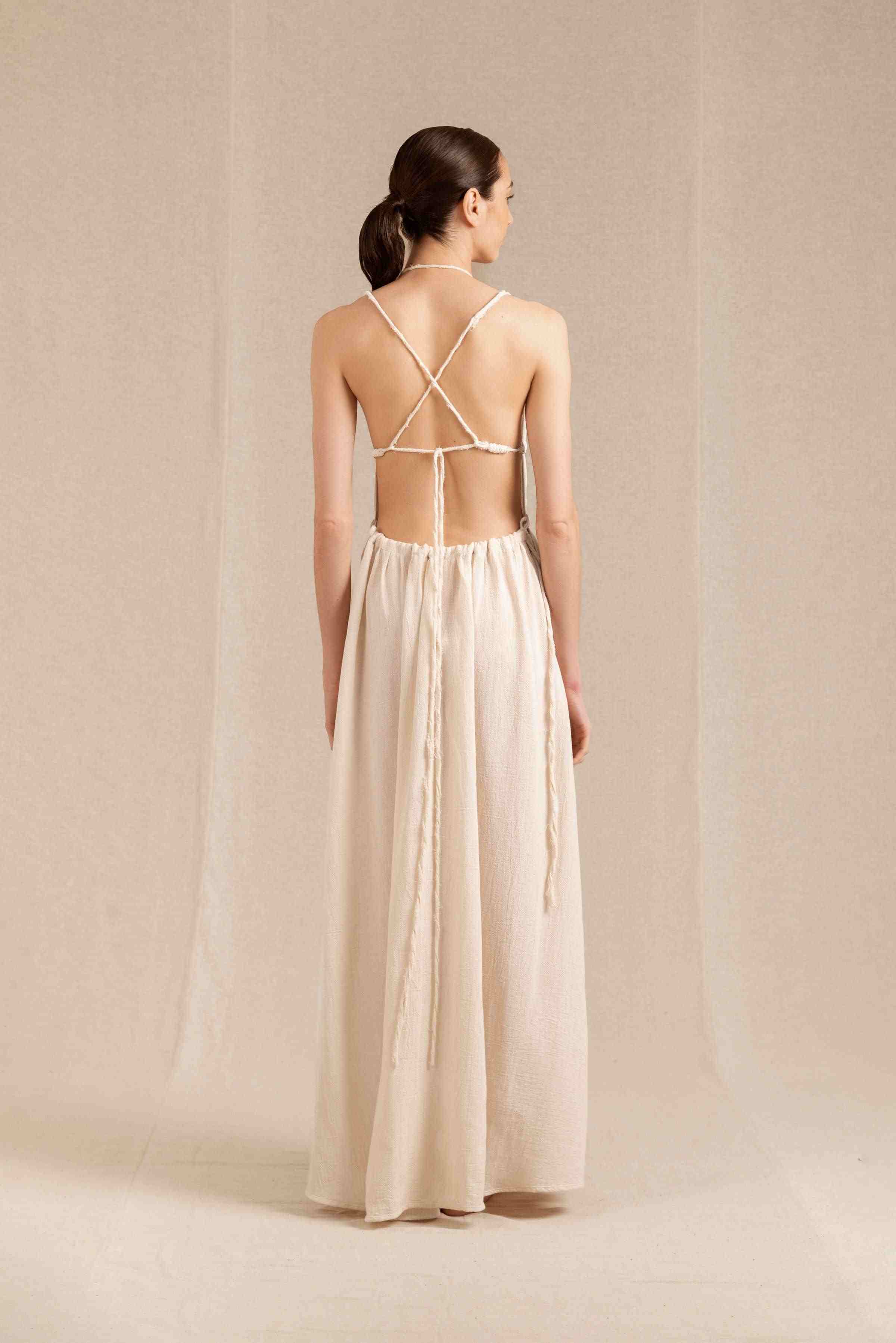 Tupaq Dress Artisanal Cotton - Natural
