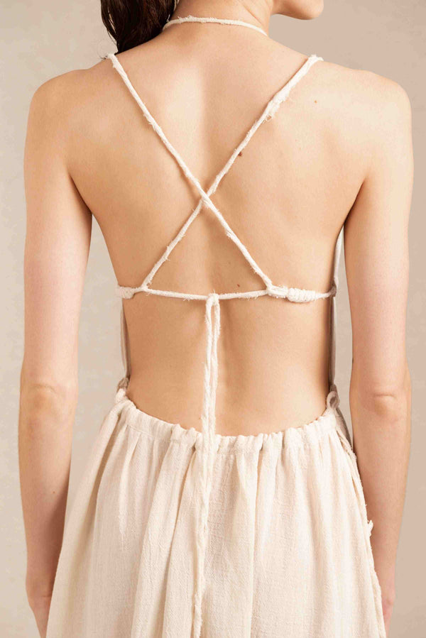 Tupaq Dress Artisanal Cotton - Natural