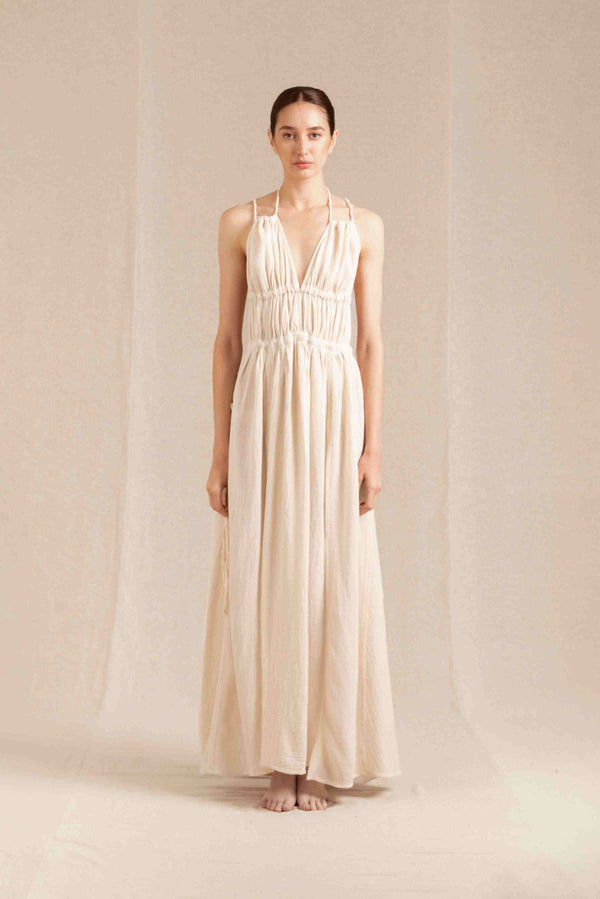 Tupaq Dress Artisanal Cotton - Natural