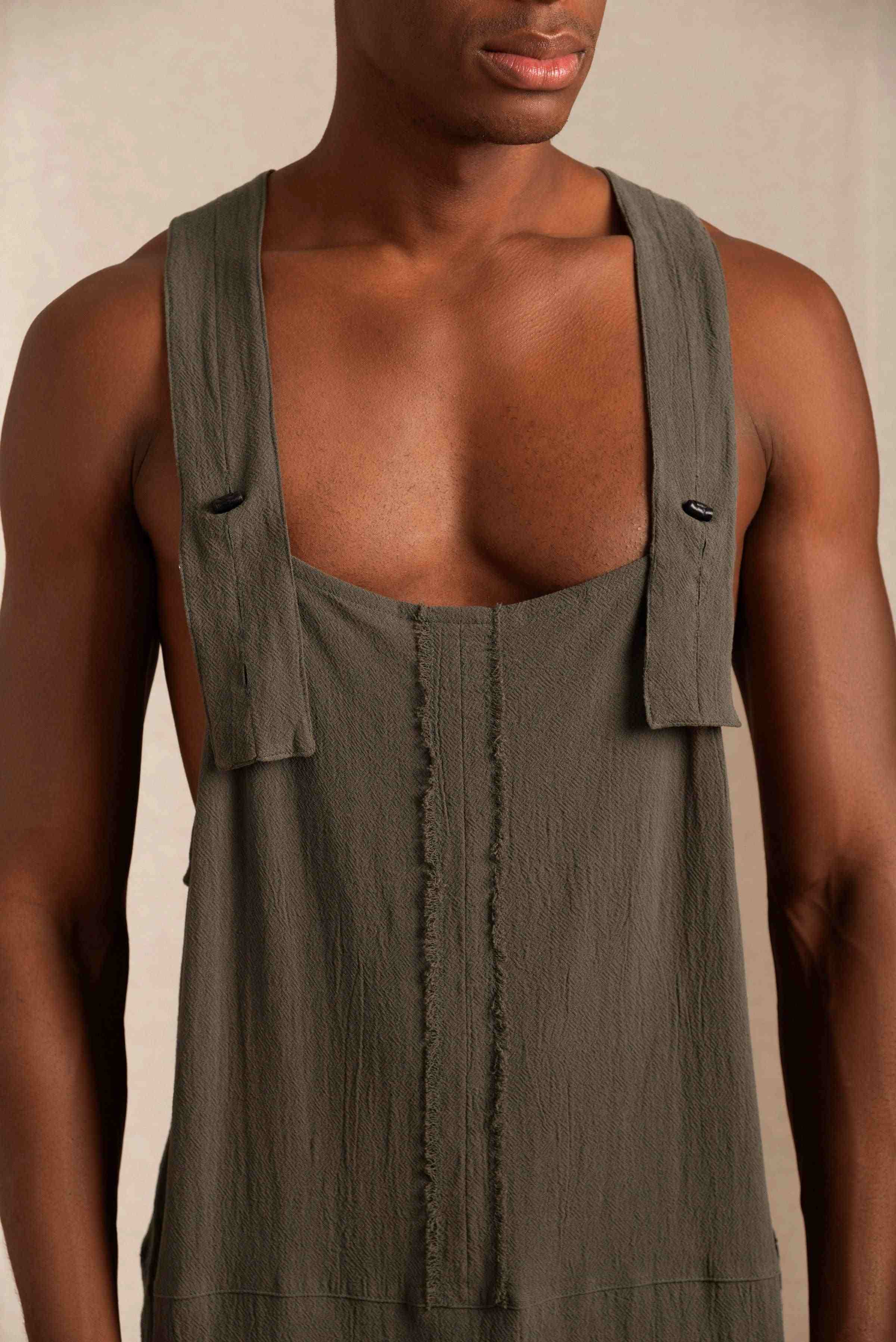 Tzab Jumpsuit Artisanal Cotton - Slate Black