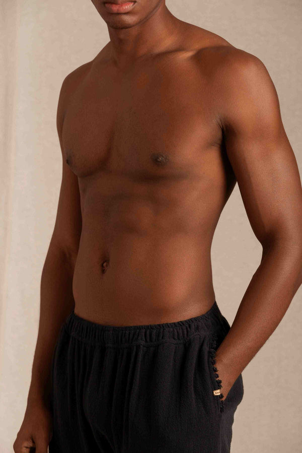 Wakun Pants Cotton Jute - Black